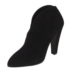 Miu Miu Black Suede Pointed Toe Booties