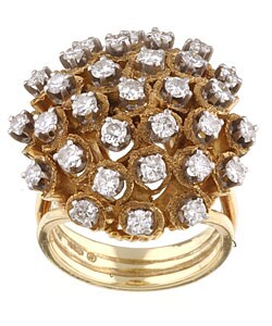 18k Yellow Gold 1 1/2ct TDW Diamond Estate Ring (I, SI1)