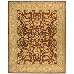 Hand-spun Old World Brown/ Tan Wool Rug (8' x 10')