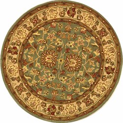 Handmade Heritage Blue Wool Mashan Rug (3'6 Round)