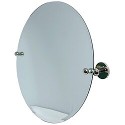 Round Beveled-edge Bathroom Tilt Wall Mirror