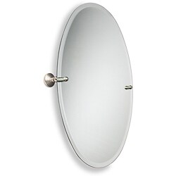 Oval Bathroom Tilt Wall Mirror with Beveled Edge