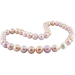 Cultured Plum Freshwater Pearl Necklace (11-12 mm)
