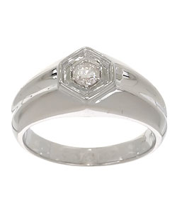 14k White Gold 1/4ct TDW Diamond Men's Ring
