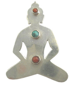 Chakra Buddha Pendant with Gemstones (Nepal)