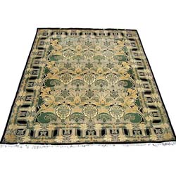 Pak-Persian William Morris Black/ Grey Rug (10'2 x 13'4)
