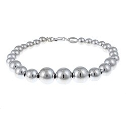 Sterling Silver Graduated Bead Bracelet