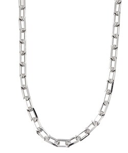 Sterling Silver 24-inch Italian Boston Link Chain