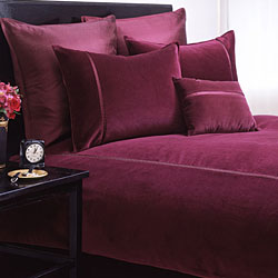 Soft Velvet Merlot Duvet Cover Set