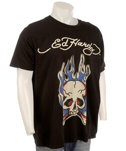 Ed Hardy Men's Flaming Skull Short-sleeve T-shirt