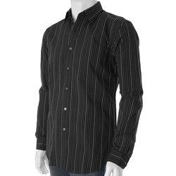 DKNY Men's Black/ White Dress Shirt