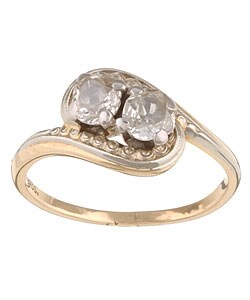 14k Yellow Gold Old Mine 7/8ct TDW Diamond Ring (L, I2)