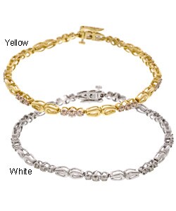 10k Gold 1/2ct Diamond Horseshoe Tennis Bracelet (I-J, I3)