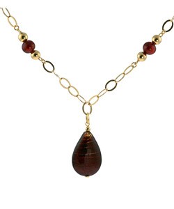 Murano Glass Red Teardrop Necklace
