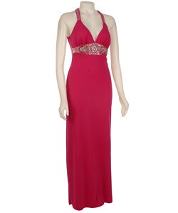 Zum Zum Women's Fuchsia Beaded Jersey Dress