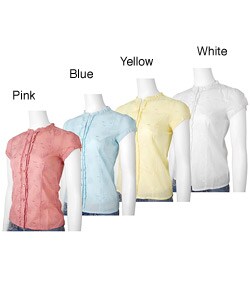 Adriana Junior's Short-sleeve Embroidered Shirt