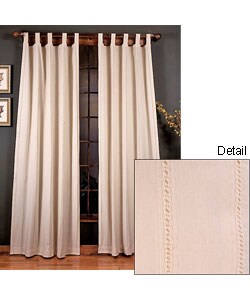 Presentation Beige Tab Top Curtain Panel Pair