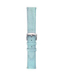 Pale Blue Genuine Leather Alligator Watch Strap