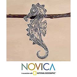'Filigree Seahorse' Brooch (Peru)