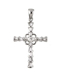 18k Gold 1/2ct TDW Diamond Cross Necklace (H-I, SI)