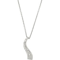 Sterling Silver 1/4ct TDW Diamond Journey Necklace (J, I2)