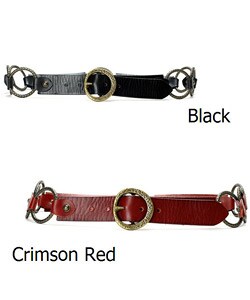 Linea Pelle Women's Skinny Belt with Ring Detail