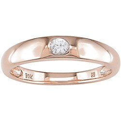 10k Pink Gold and White Sapphire Ring