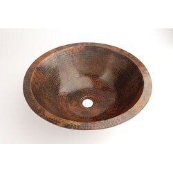 Copper Round Bathroom Under Mount Sink