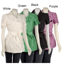 Last Kiss Women's Belted Trench Coat