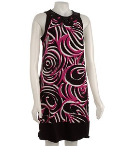 Rabbit Rabbit Rabbit Knit Trapeze Dress with Jewel Neckline