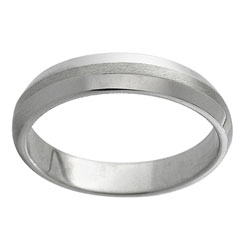 Stainless Steel Peaked Center Comfort Fit Band