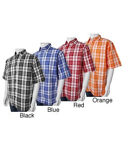 Empire Big Land Men's Short-sleeve Plaid Shirt
