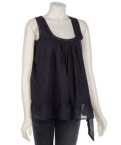 Sugar Lips Women's Silk Voile Tie-waist Shirt