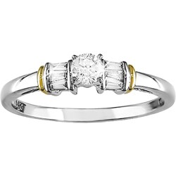 14k Two-tone Gold 3/8ct TDW Diamond Ring