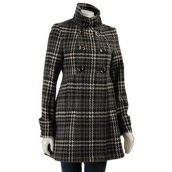 Miss Sixty Women's Plaid Babydoll Coat