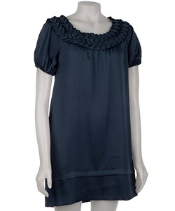 BCBGeneration Women's Pleated Neck Dress