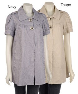 Live a Little Women's Seersucker Babydoll Jacket