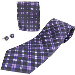 Boston Traveler Men's Tie, Hanky and Cuff Link Set