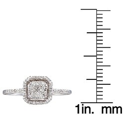 10k Gold Cushion-shaped 1/10ct TDW Diamond Ring