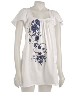 Pathway Floral Print Shirred Neck Tunic