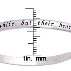 Sterling Silver Engraved Mother's Sentiment Bangle