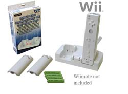 Double Wii Remote Power Pack Charger Station