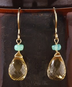 Goldfill Lemon Quartz Drop Earrings (USA)