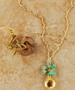 Chrysophase and Quartz Sweet Nectar Necklace (USA)