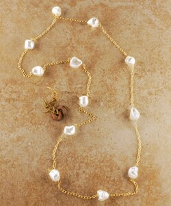 14k Goldfill Mother of Pearl Long Necklace (USA)