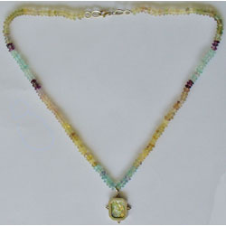 Roman Glass and Florite Necklace (Israel)