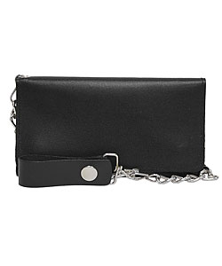 Daxx Long Leather Wallet with Chain