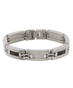 Stainless Steel and Carbon Fiber Bracelet