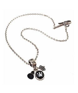 Diesel Sterling Silver Charms Necklace