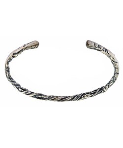 Diesel Sterling Silver Bangle
